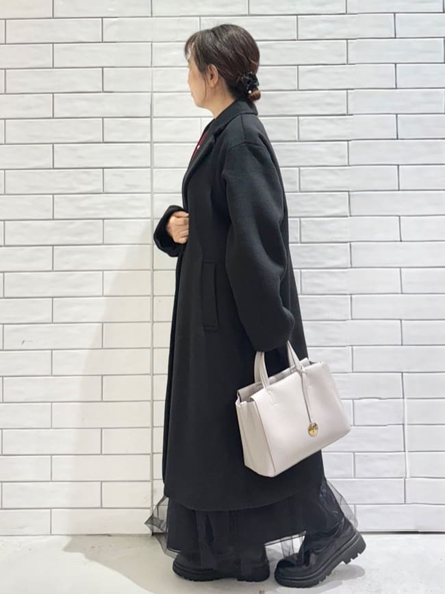 yさんの「OPAQUE.CLIP｜カシミヤブレンドウールチェスターコート」を使ったコーディネート