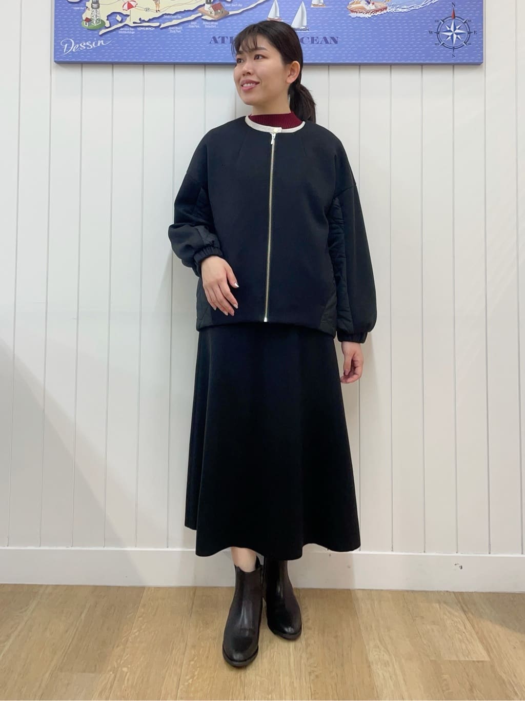 Mayaさんの「Dessin｜【洗える】リブタートルネックニット」を使ったコーディネート