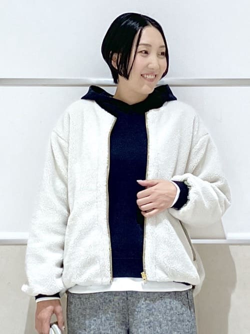 eriko さんの「Dessin｜【2WAY】リバーシブルタフタボアアウター」を使ったコーディネート