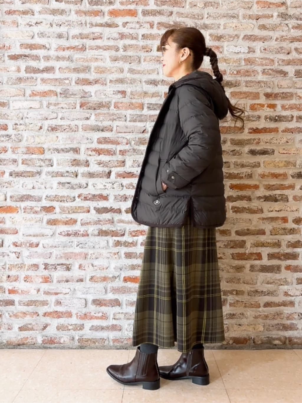 Yasucoさんの「Dessin｜【撥水・2WAY】ミュラーダウンコートミドル丈」を使ったコーディネート