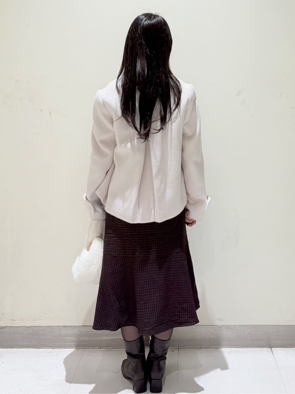 きみさんの「OPAQUE.CLIP｜ラメスカラップビジューデザインニット【洗濯機OK】《6col／S～LL》」を使ったコーディネート