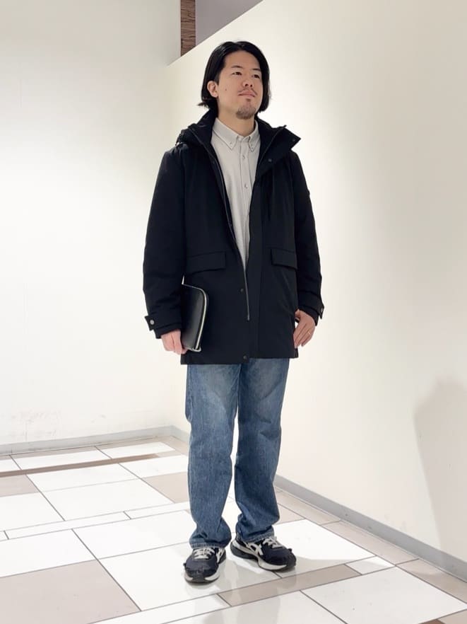 及川さんの「TAKEO KIKUCHI｜【None Of Stress】ストレッチ ダウンブルゾン」を使ったコーディネート