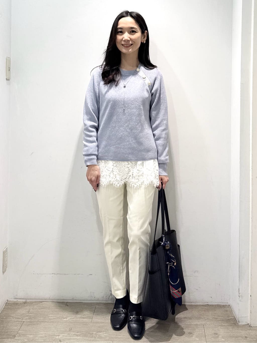 yuicciさんの「OPAQUE.CLIP｜裏起毛ハイストレッチイージーテーパードパンツ【洗濯機OK】」を使ったコーディネート