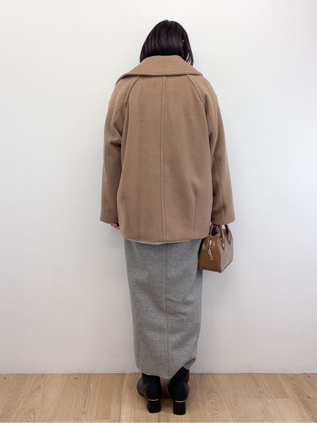 Takeさんの「OPAQUE.CLIP｜カシミヤブレンドウールミドルピーコート」を使ったコーディネート