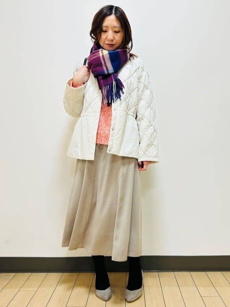 miiiさんの「Reflect｜【気軽な羽織に◎】中綿キルティングショートコート」を使ったコーディネート