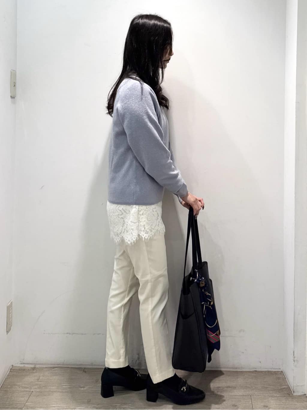 yuicciさんの「OPAQUE.CLIP｜裏起毛ハイストレッチイージーテーパードパンツ【洗濯機OK】」を使ったコーディネート