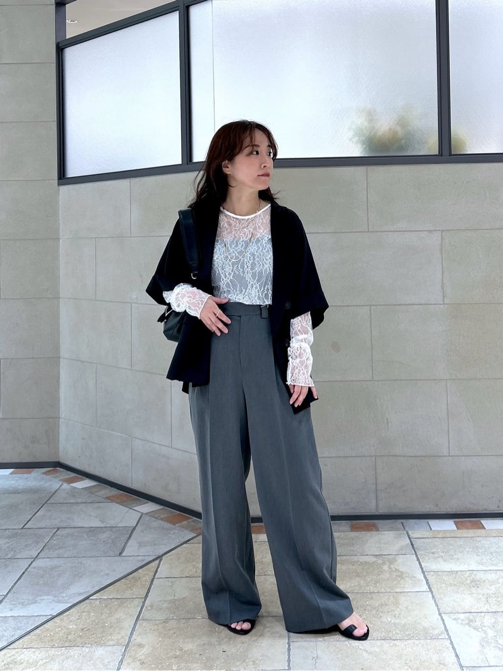 よねさんの「INDIVI｜レースストレッチカットソー」を使ったコーディネート