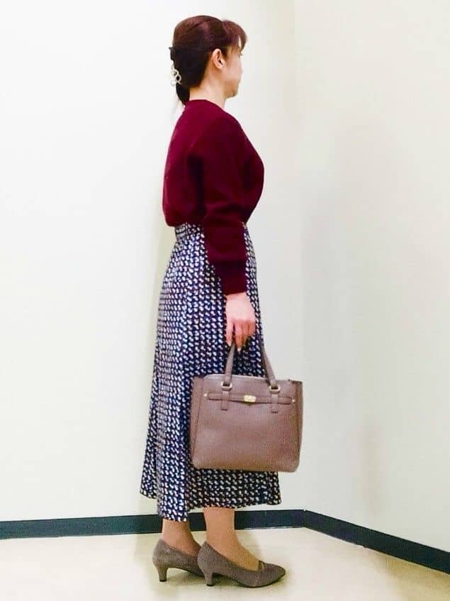 花さんの「Reflect｜【SS-4Lサイズ／衿が顔に当たらない◎】スタンドネックミドルコート」を使ったコーディネート