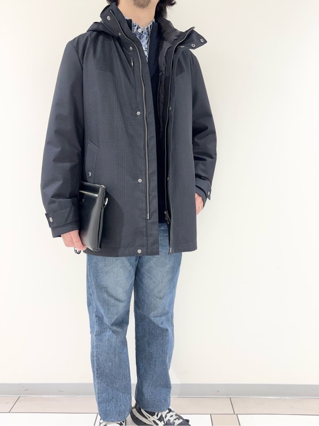 及川さんの「TAKEO KIKUCHI｜【3WAY】グレンチェック ダウンライナー ブルゾン」を使ったコーディネート