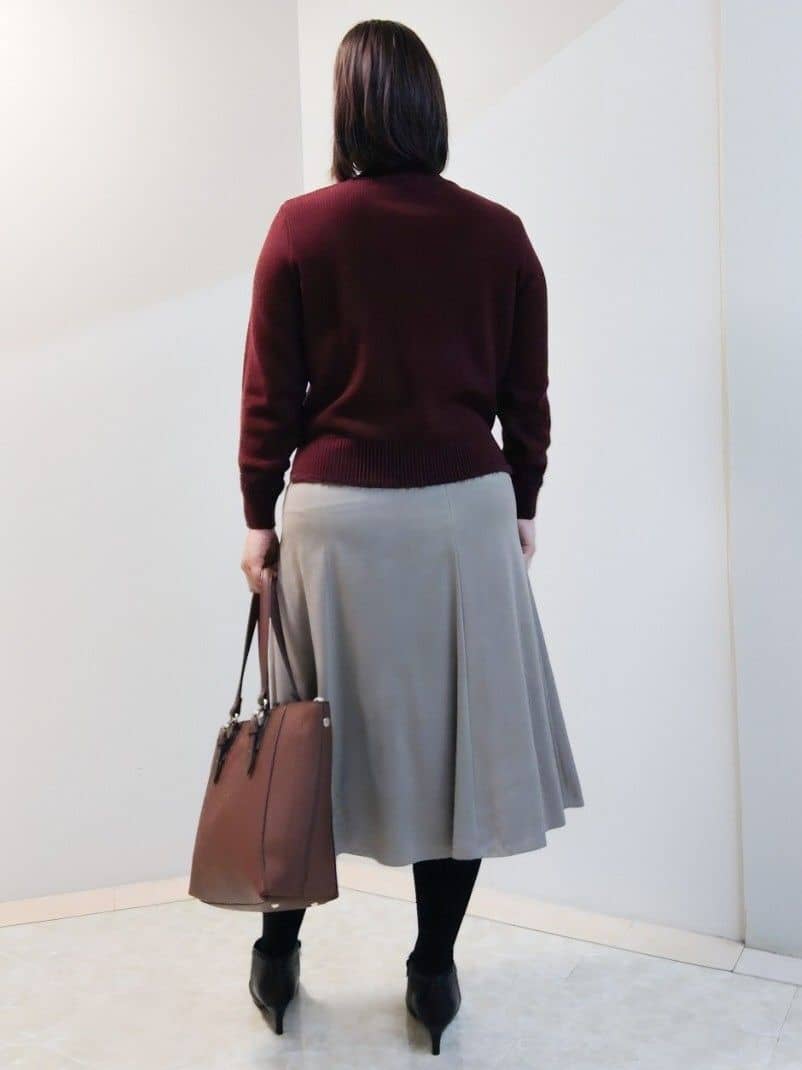 エリさんの「Reflect｜【ほんのりラメ感◎】ケーブル柄ニット」を使ったコーディネート