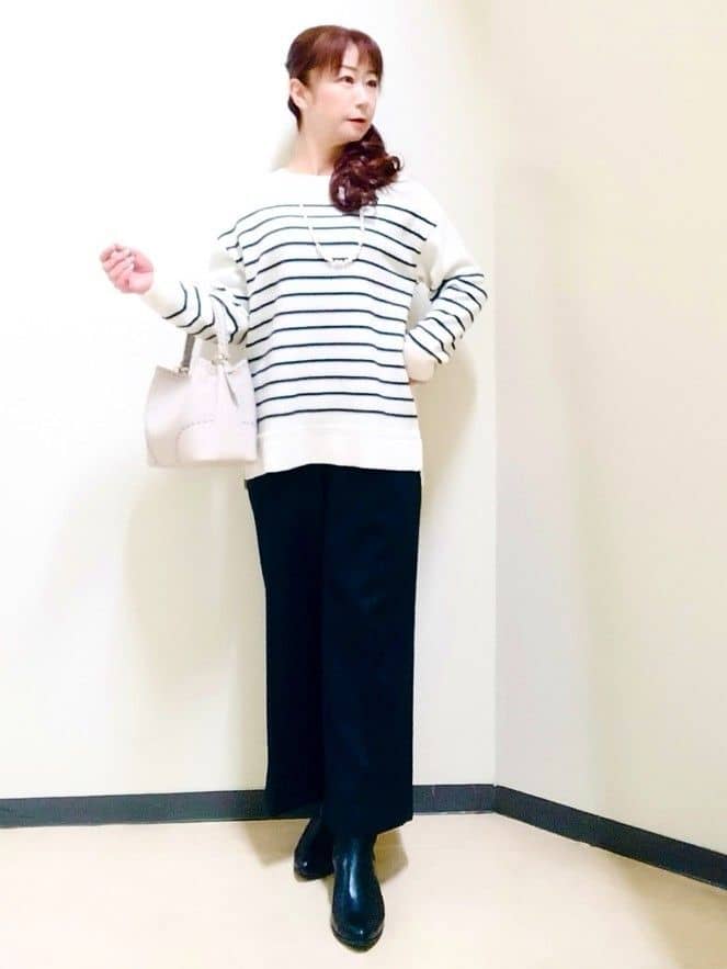 花さんの「Reflect｜【腰周りすっきり◎】ワイドクロップドパンツ」を使ったコーディネート
