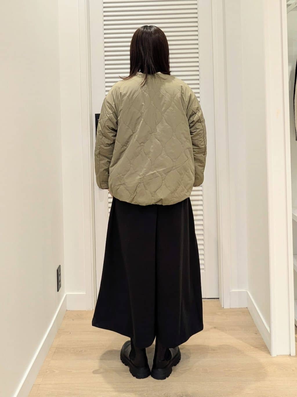 enさんの「Dessin｜【洗える】ハイネックベロアモールニット」を使ったコーディネート