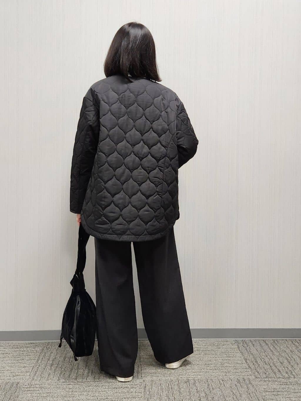 naraさんの「Dessin｜【洗える】ペイント風刺繍入り配色ラインニット」を使ったコーディネート