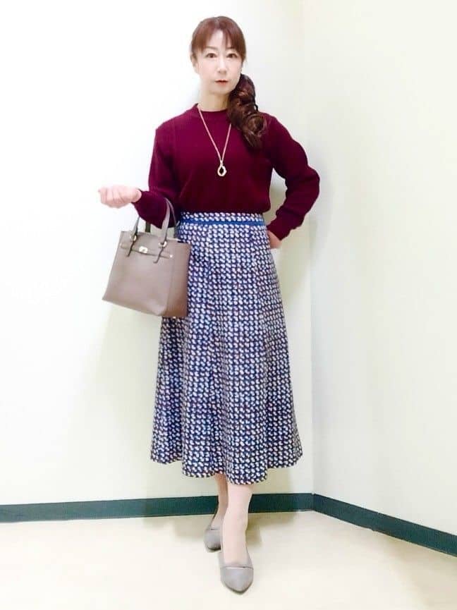 花さんの「Reflect｜【SS-4Lサイズ／衿が顔に当たらない◎】スタンドネックミドルコート」を使ったコーディネート