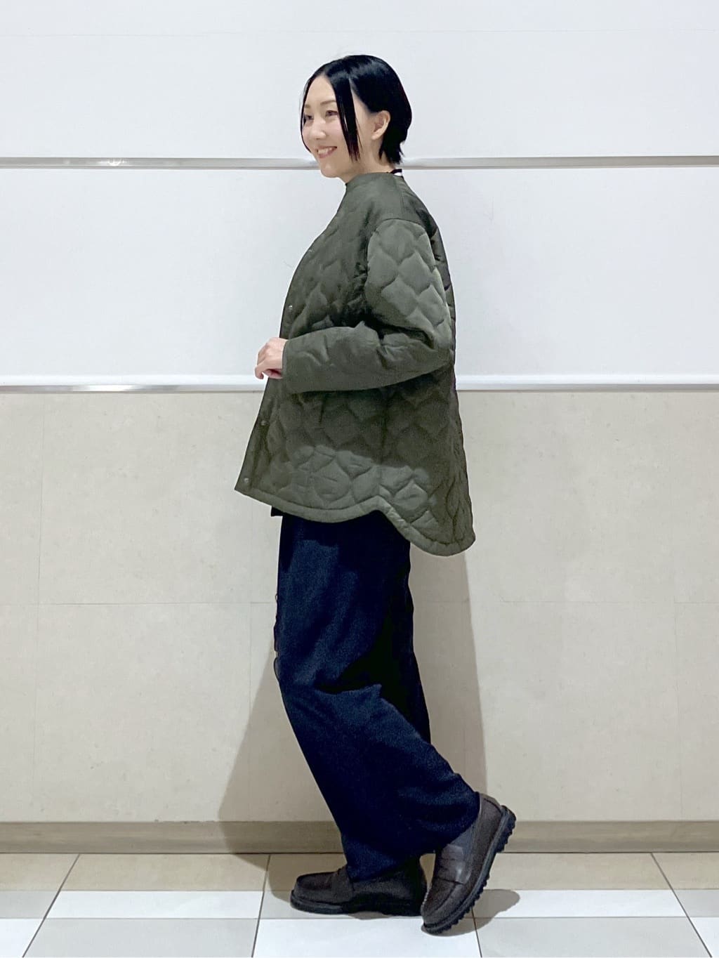 eriko さんの「Dessin｜【洗える】リブタートルネックニット」を使ったコーディネート