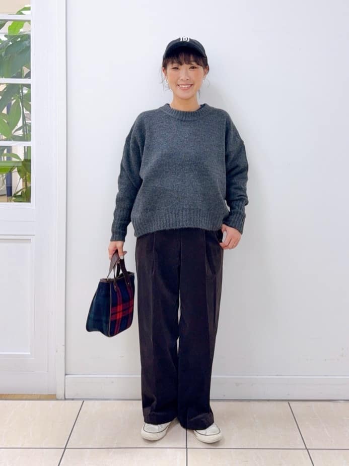 Osawaさんの「Dessin｜【洗える】クルーネックワイドニット」を使ったコーディネート