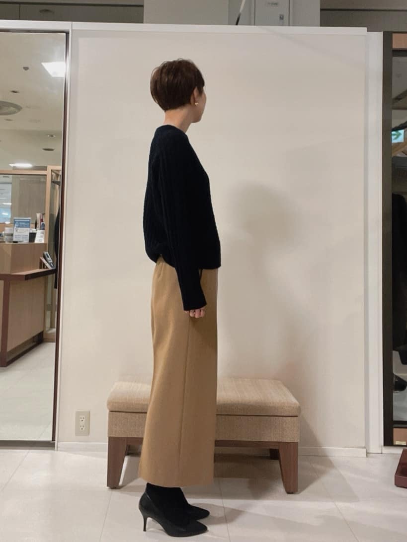 IWAMOさんの「UNTITLED｜【洗える】スポンディッシュ ケーブル柄ニット」を使ったコーディネート