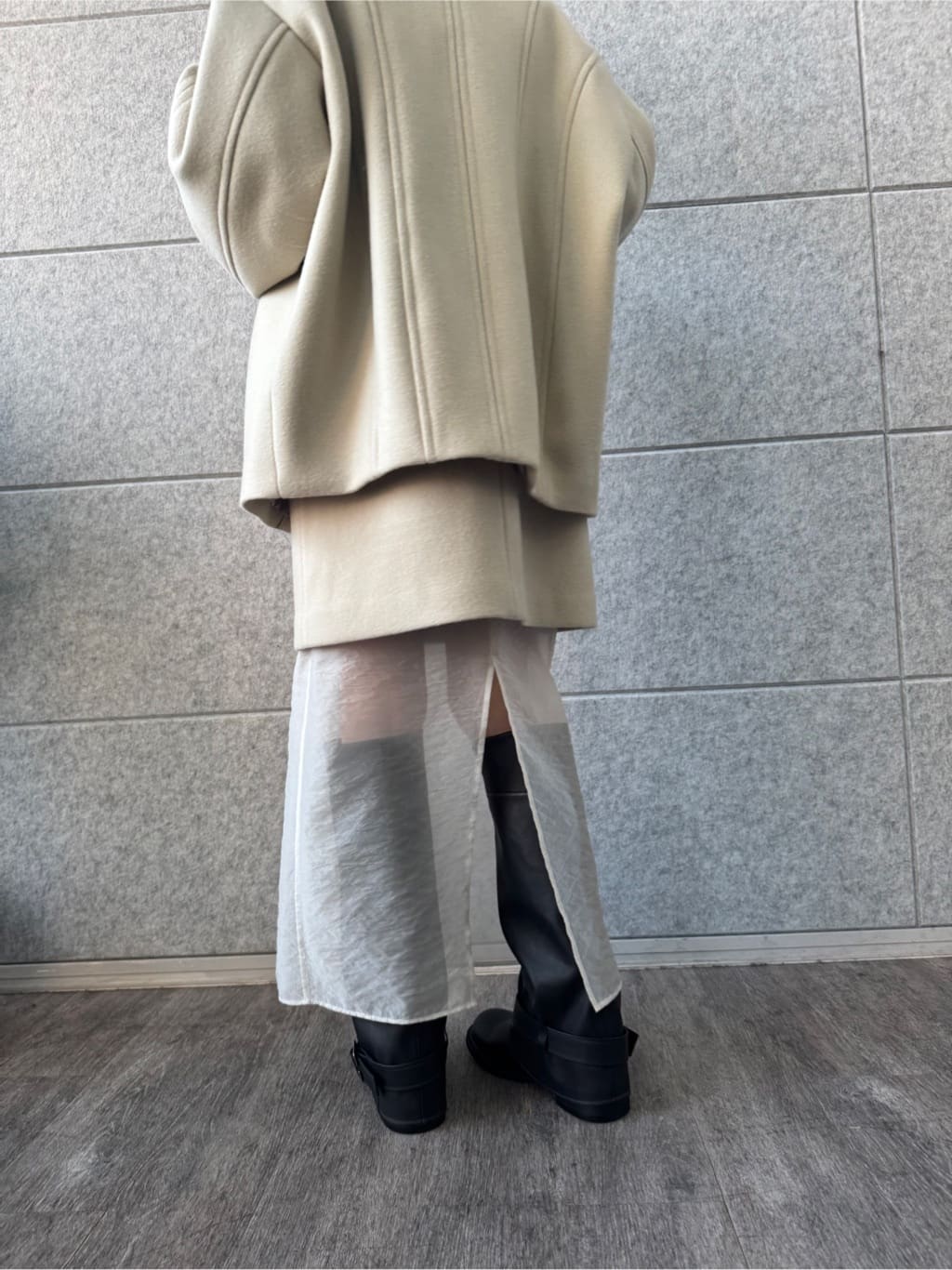 designer yukaさんの「CODE A｜wool mini dress」を使ったコーディネート