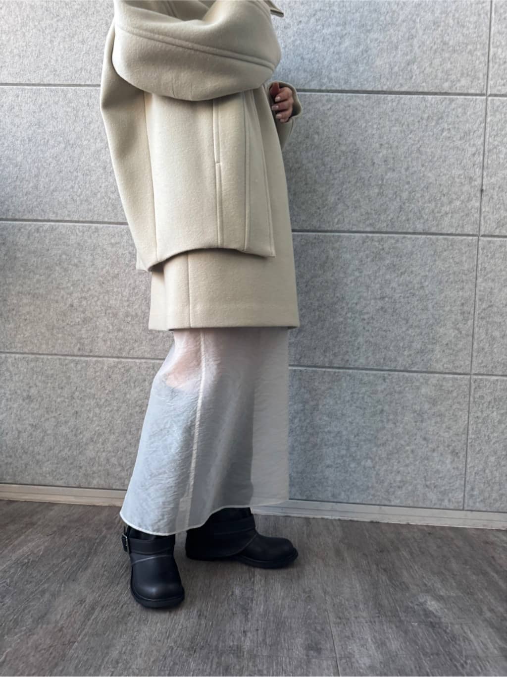 designer yukaさんの「CODE A｜wool mini dress」を使ったコーディネート