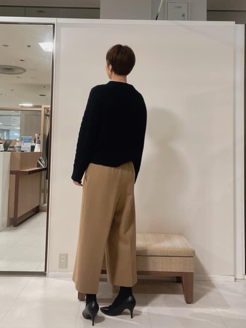 IWAMOさんの「UNTITLED｜【洗える】スポンディッシュ ケーブル柄ニット」を使ったコーディネート