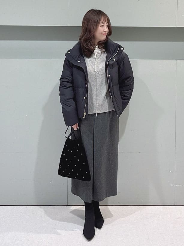 makiさんの「UNTITLED｜【トレンド/撥水機能/防寒】ショートダウンコート」を使ったコーディネート