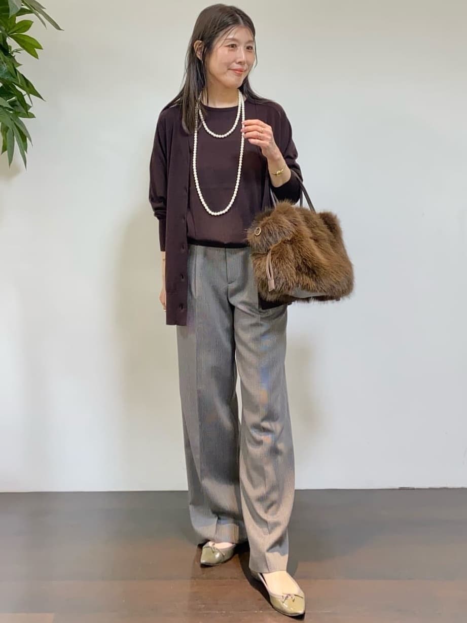 tomoさんの「UNTITLED｜【アンサンブル可/六分袖/洗える】ウールシルクニット」を使ったコーディネート