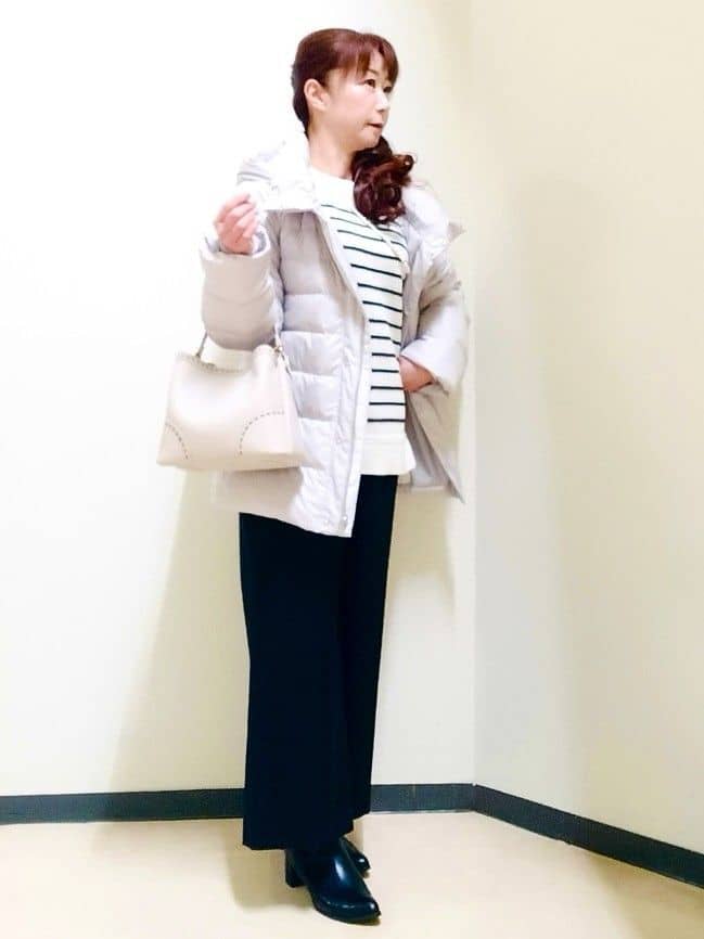 花さんの「Reflect｜【腰周りすっきり◎】ワイドクロップドパンツ」を使ったコーディネート
