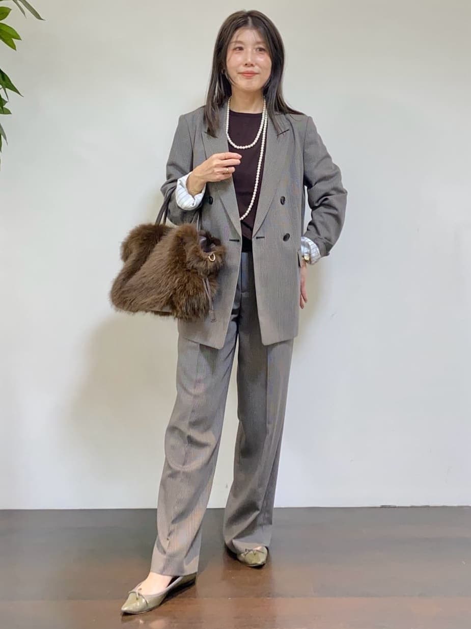 tomoさんの「UNTITLED｜【アンサンブル可/六分袖/洗える】ウールシルクニット」を使ったコーディネート