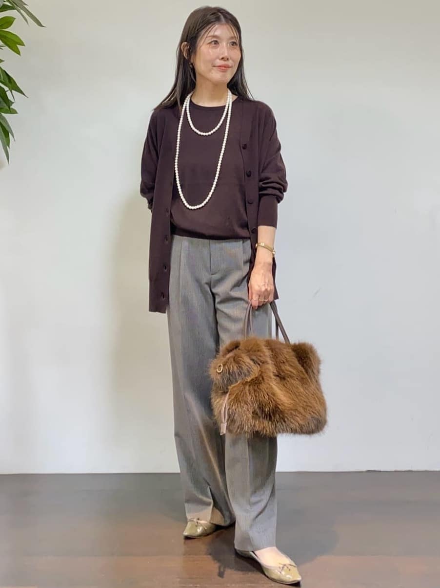 tomoさんの「UNTITLED｜【アンサンブル可/六分袖/洗える】ウールシルクニット」を使ったコーディネート