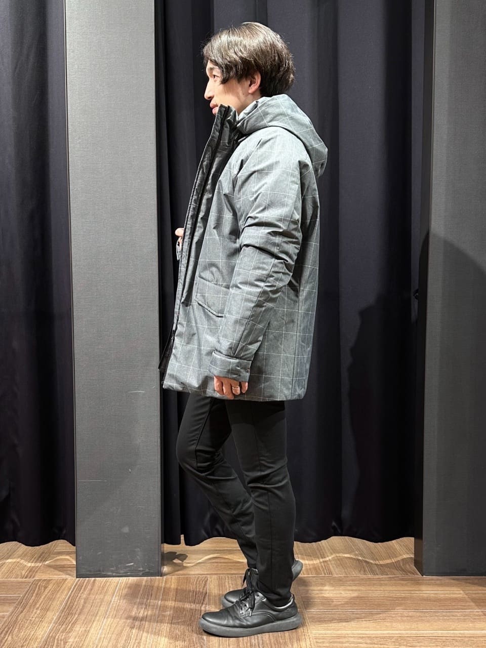 tomoyaさんの「THE SHOP TK｜【軽くて、暖かい】SORONA／ソロナ 中綿ブルゾン 防風/軽量/洗濯機OK/フード脱着可」を使ったコーディネート