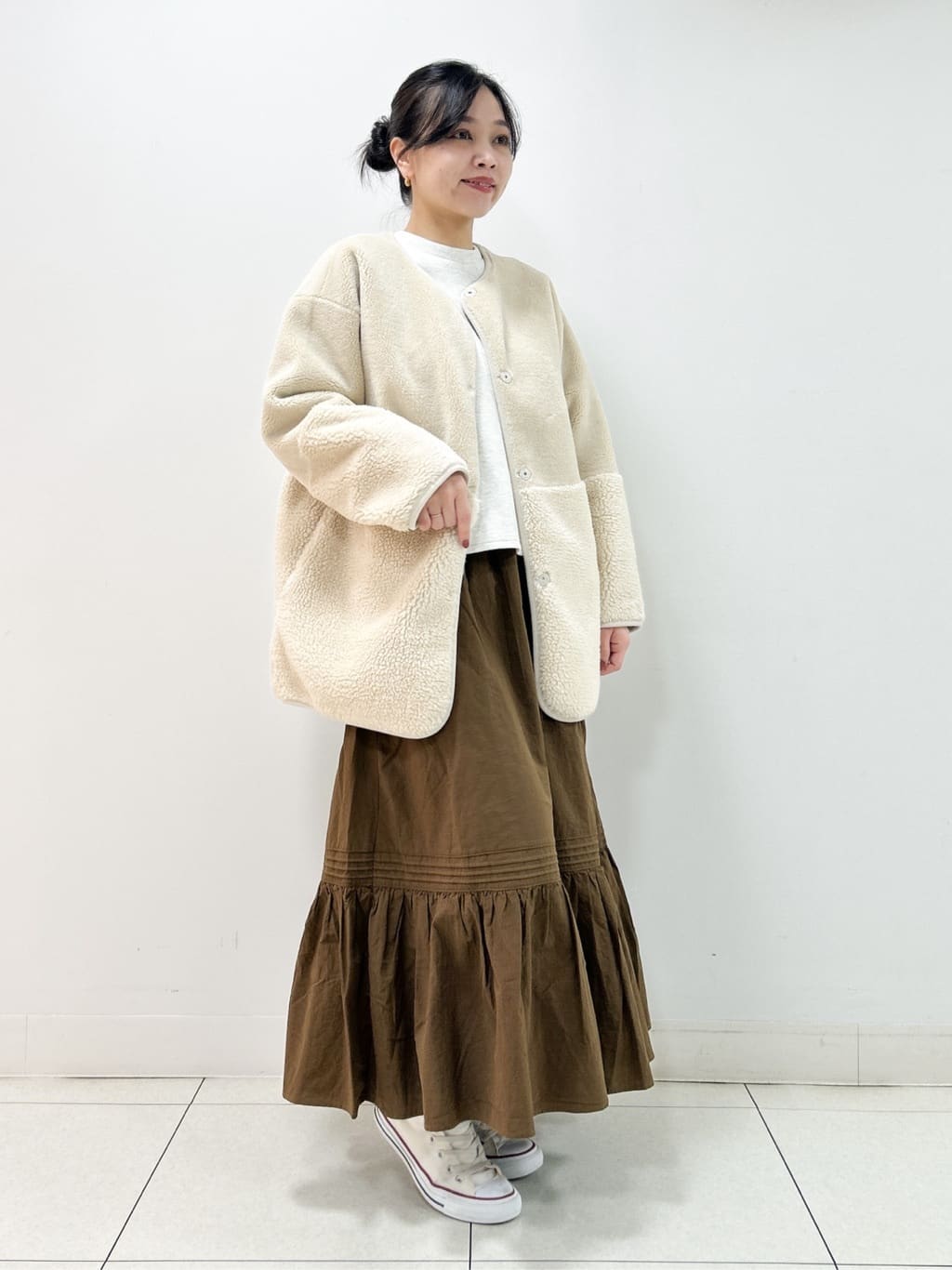 Kaiさんの「Dessin｜【2WAY】フェイクムートンコート」を使ったコーディネート