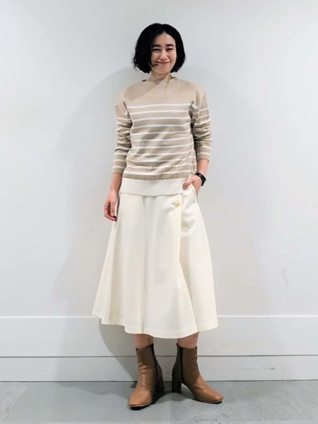 ミズタさんの「UNTITLED｜【洗える】モックネックミラノリブニット」を使ったコーディネート