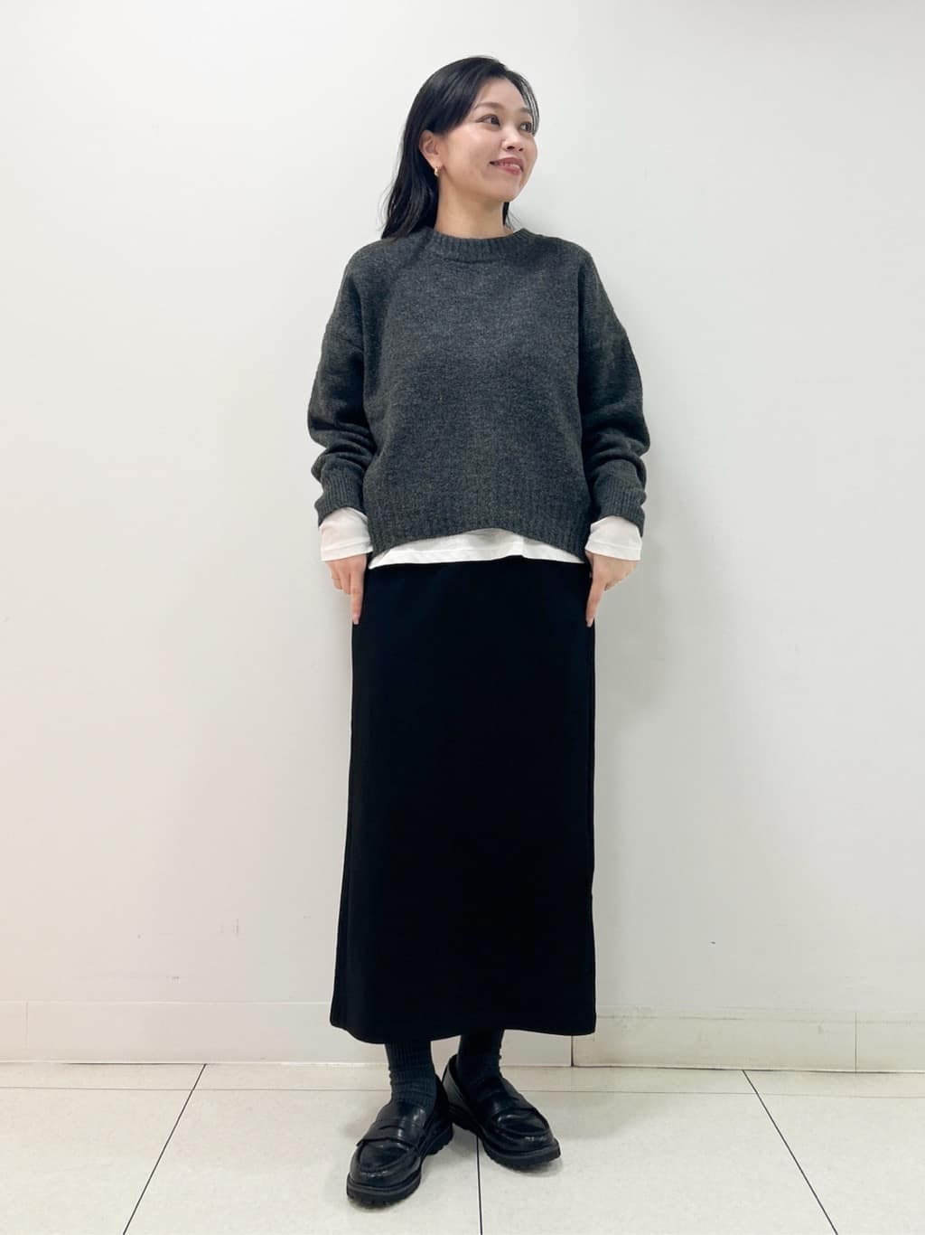 Kaiさんの「Dessin｜【洗える】クルーネックワイドニット」を使ったコーディネート