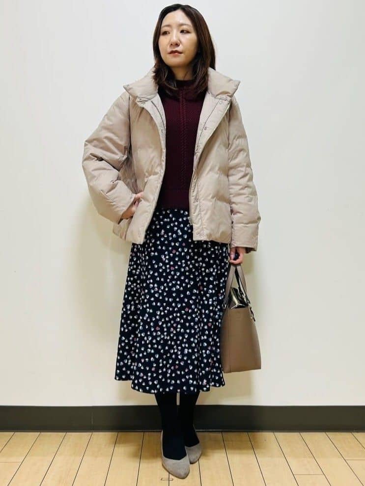 miiiさんの「Reflect｜ソフトフレアプリントスカート」を使ったコーディネート