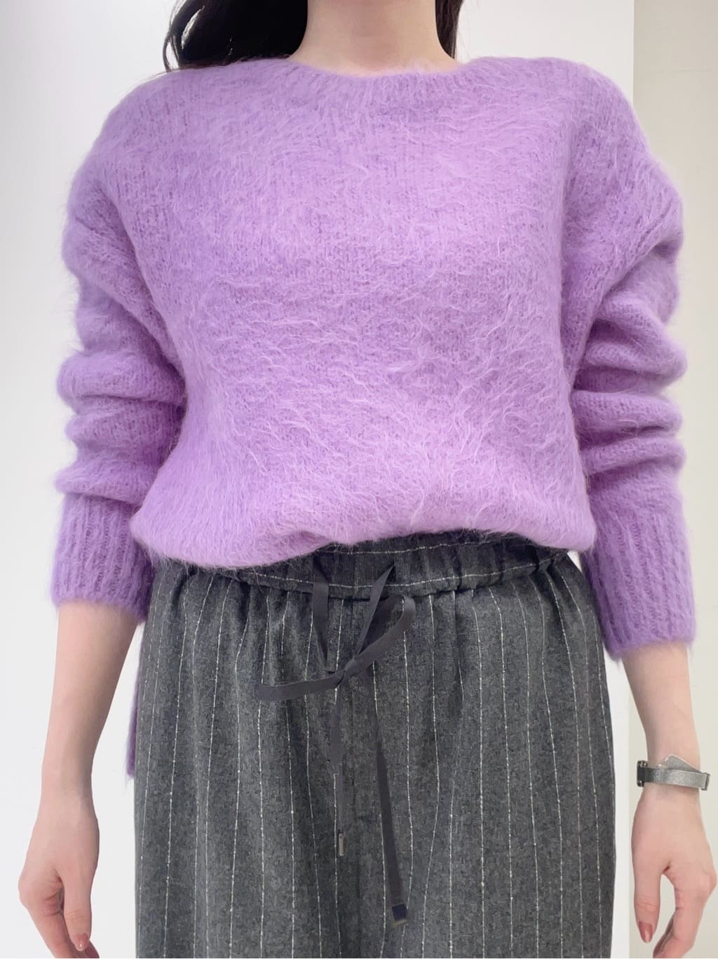 moeさんの「UNTITLED｜【ゆったり】アルパカ混シャギーニット」を使ったコーディネート