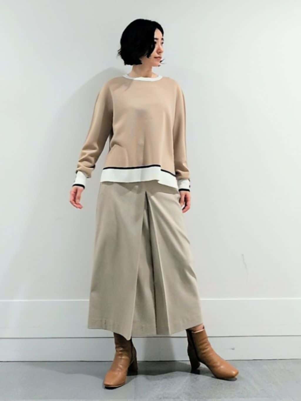 ミズタさんの「UNTITLED｜【アンサンブル可/洗える】ウールミラノリブニット」を使ったコーディネート