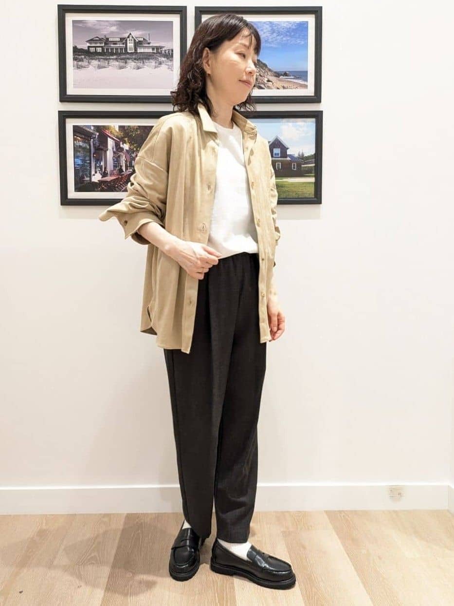 Ao さんの「Dessin｜【360度可愛い・洗える】バックヘンリーカットソー」を使ったコーディネート
