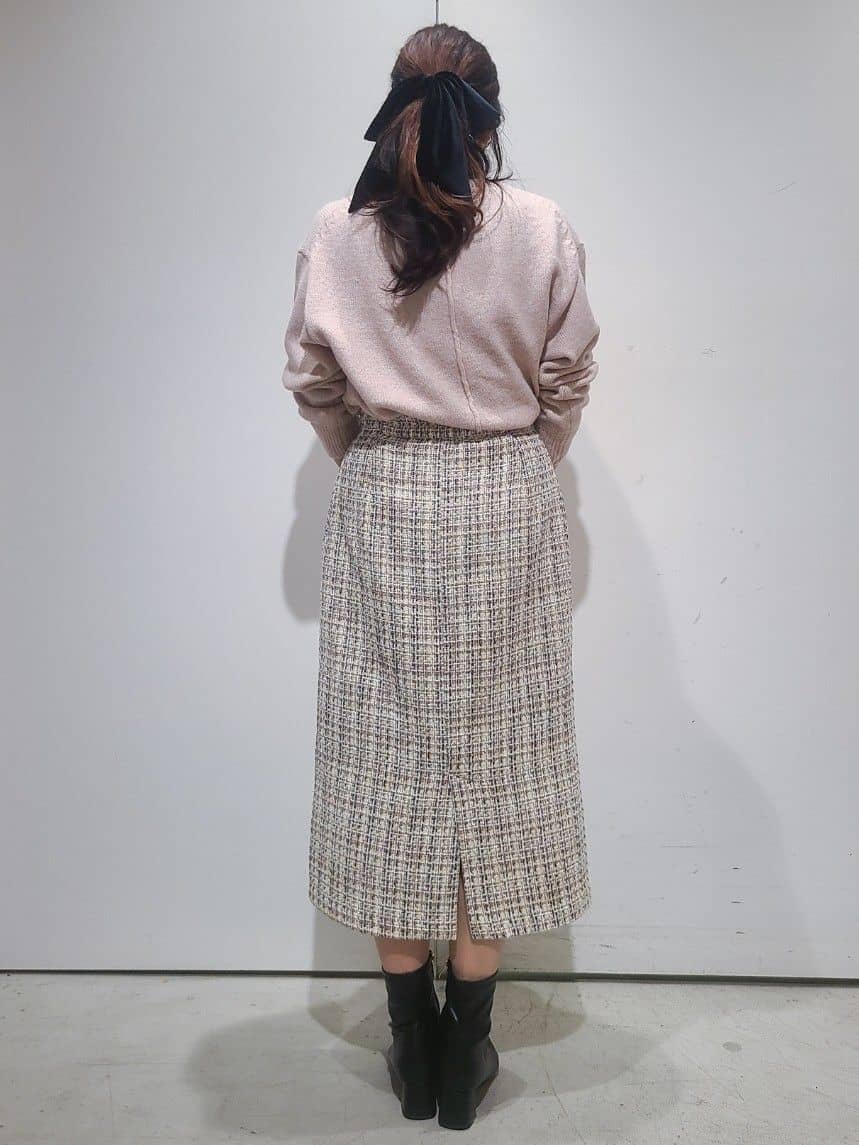hmさんの「OPAQUE.CLIP｜リラクシークルーネックニット【洗濯機OK】」を使ったコーディネート