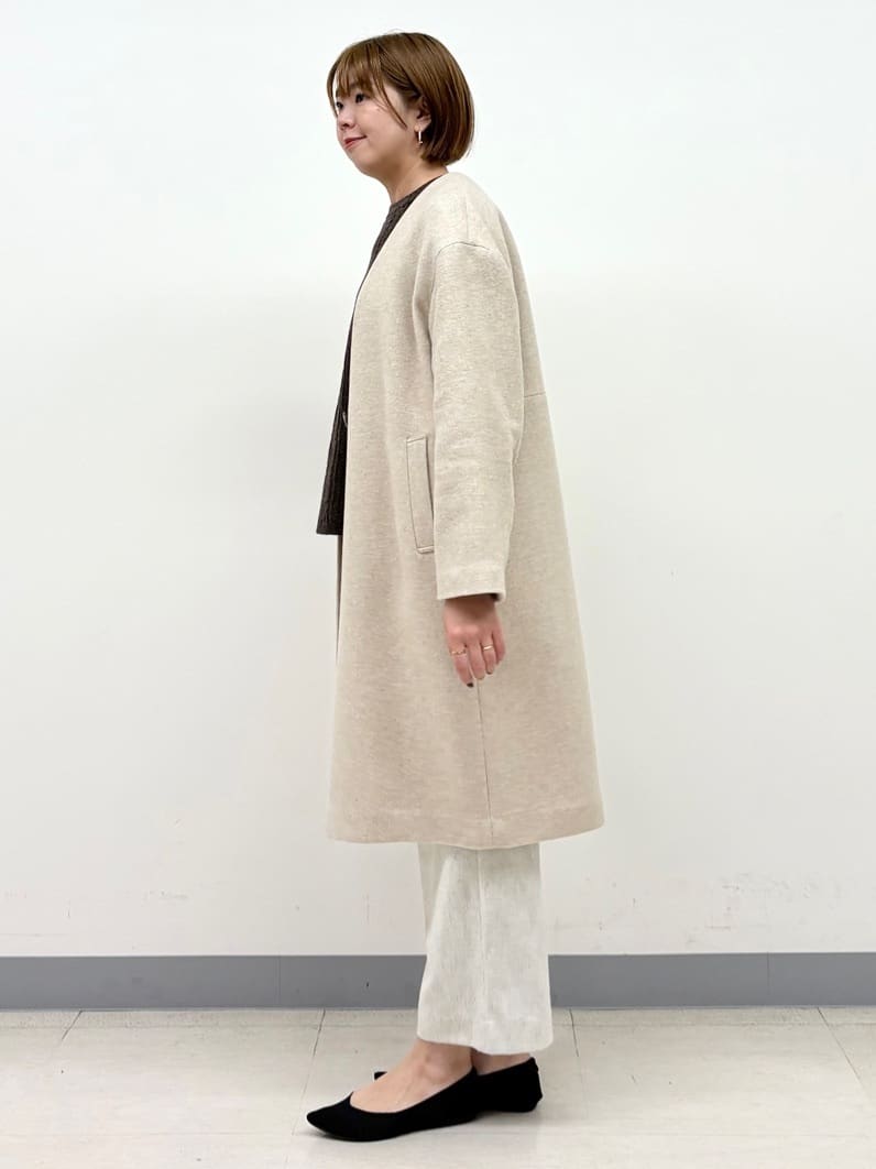 まいこさんの「INDIVI｜【軽量／ウール混】ライトフォルム ロングコート」を使ったコーディネート