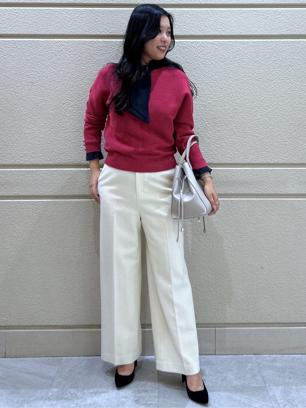 Momokaさんの「COUP DE CHANCE｜【手洗い可／日本製】シアーリボンブラウス」を使ったコーディネート