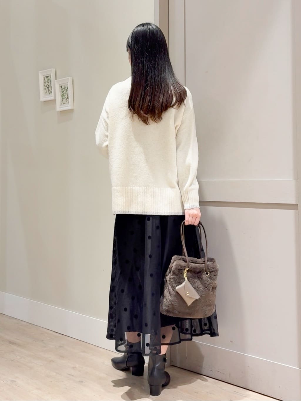 Mayuさんの「grove｜【洗える】ふんわりウール混オーバーサイズニット」を使ったコーディネート