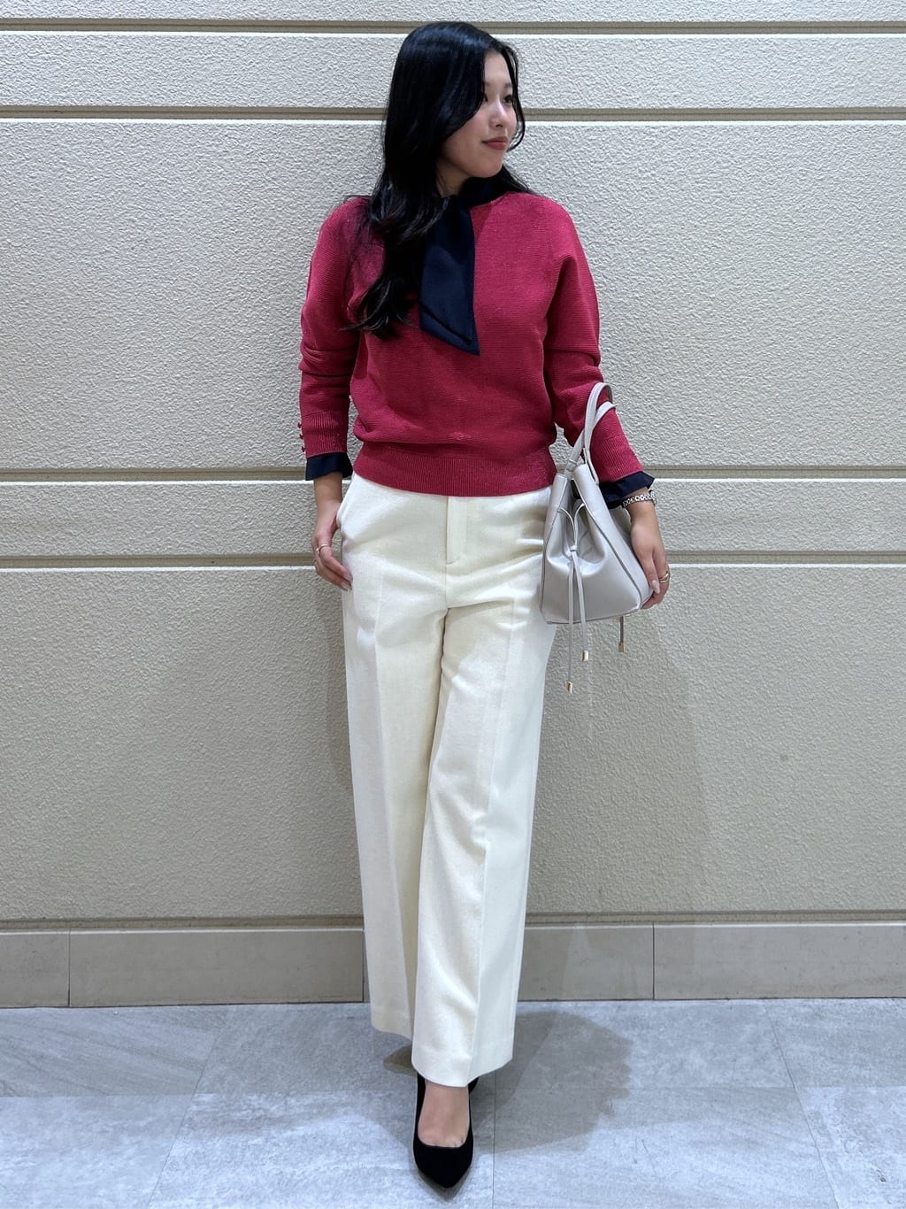 Momokaさんの「COUP DE CHANCE｜【手洗い可／日本製】シアーリボンブラウス」を使ったコーディネート