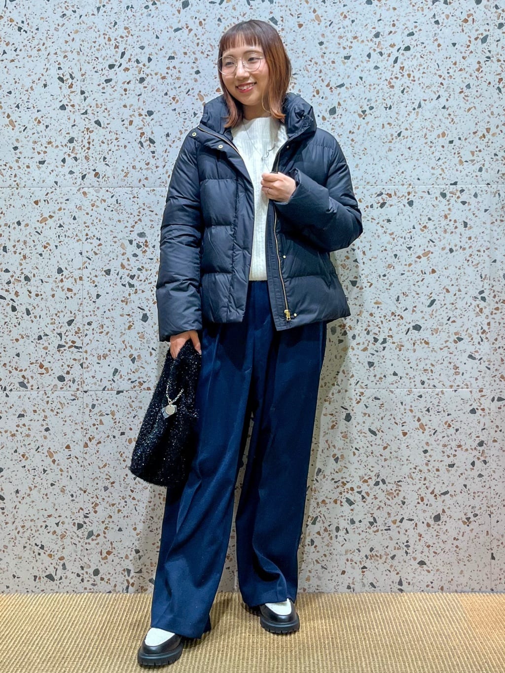 さくらさんの「OPAQUE.CLIP｜MIXミドルゲージショートあぜニット【洗濯機OK】」を使ったコーディネート