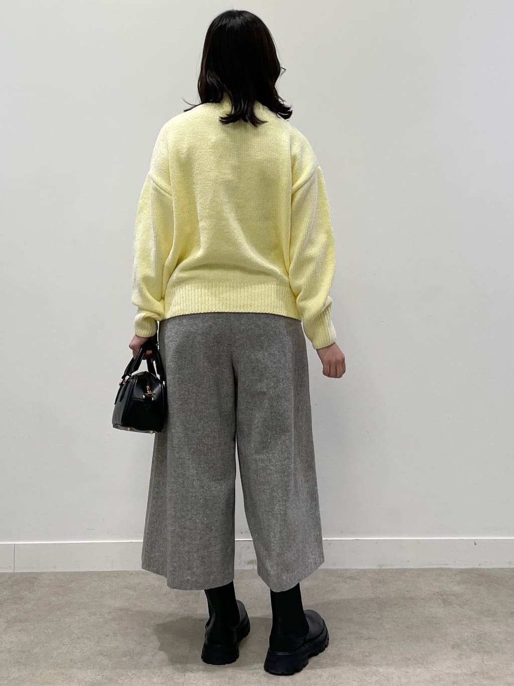 yukariさんの「Dessin｜【洗える】ハイネックベロアモールニット」を使ったコーディネート