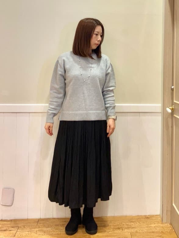 FUJIさんの「SHOO･LA･RUE｜【裏面ベロアであったか】体型をカバーしながらスマートに魅せる ケーブルジャガードコーディガン」を使ったコーディネート