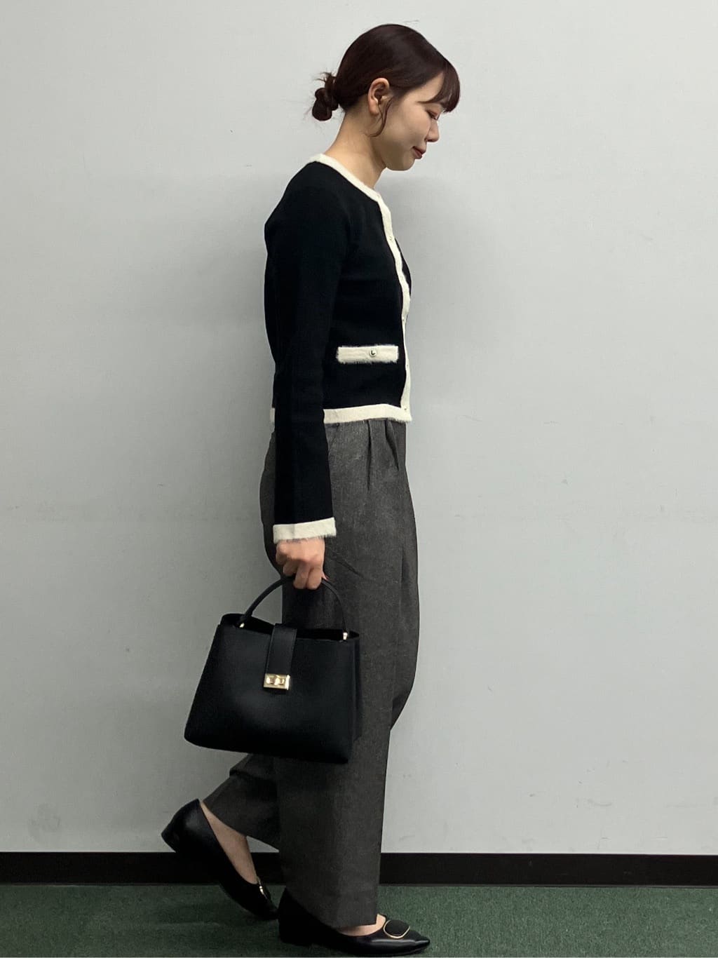 MAYUKIさんの「index｜カルゼツイードストレッチワイドパンツ【洗濯機OK／防シワ／イージーアイロン／抗ピル】」を使ったコーディネート