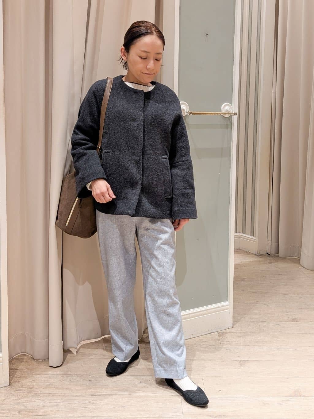 ちゃさんの「grove｜【ウール混】軽やかに羽織れるショートコート」を使ったコーディネート