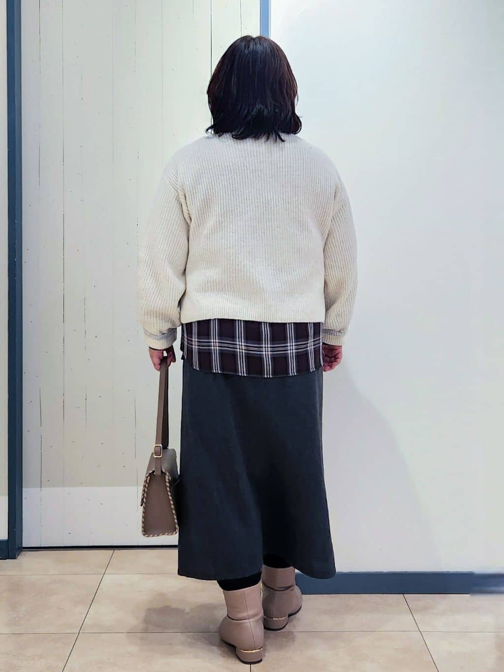 minoriさんの「grove｜すっきり見え、ステッチレス中綿コート」を使ったコーディネート