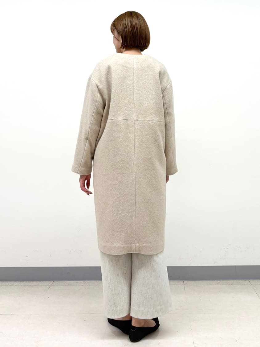 まいこさんの「INDIVI｜【軽量／ウール混】ライトフォルム ロングコート」を使ったコーディネート