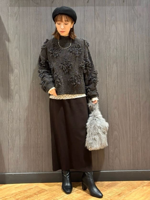 meiさんの「SHOO･LA･RUE｜【S-LL】上品なレースハイネックトップス」を使ったコーディネート